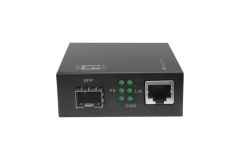 GVM-2000  Smart Gigabit RJ45-SFP Media Converter, Compatible with 19-inch rack-mountable chassis