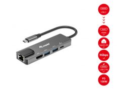 133489 USB-C 5 in 1 Multifunction Adapter, HDMI , Gigabit LAN, USB 3.2 GEN1, 100W USB PD