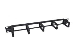 Panel de gestión de cables para montaje en rack de 19" 327315, negro