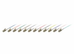 255632 LC/PC Latiguillo de fibra óptica, juego de 12 colores, OM3, 1,0 m
