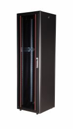 Armadio di rete indipendente Equip Basic Flex 19", 42U, 600x600 mm, con porta in vetro, pannelli rimovibili e bloccabili, assemblato, nero RAL9005