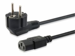 112121 Cable de alimentación de alta calidad, C13 a Schuko 90°, 3,0 m