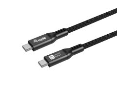 128441 USB 4 C auf C Kabel, 1.2m, PD240W, 8K/60Hz, 80 Gbit/s, Schwarz