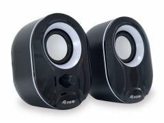 245333 Altavoz Estéreo 2.0, Negro/Blanco