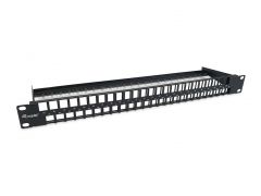 769258 Panel de conexión Keystone sin blindaje de 48 puertos, negro