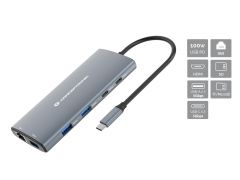 DONN06G 10-in-1 USB 3.2 Gen 1 Docking Station, HDMI, 100W USB PD, USB-C 5Gbps x 2, USB-A 5Gbps x 3, SD, TF/MicroSD, GbE