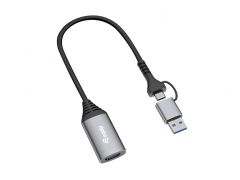 133498 Adaptador USB a HDMI (USB-C + A), 1080P HD
