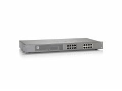 FEP-1612, Switch PoE Fast Ethernet de 16 puertos, PoE 802.3at/af, 500W