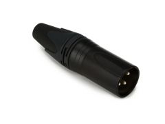 147930 3-Pole male cable connector, Black