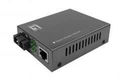 GVT-2014  RJ45 to SC Gigabit Media Converter, PoE PSE, Single-Mode Fiber, 1310nm, 20km