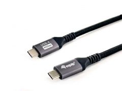 128381 Cable USB 4 Gen 3 C a C, M/M, 1,2 m, PD3.1 240 W, 8 K/60 Hz, 40 Gbps, Negro