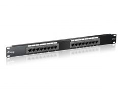 235316 Patch Panel non schermato Cat.5e a 16 porte, Nero