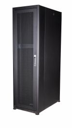 Armadio server indipendente Equip Basic Flex 19", 42U, 600x1000mm, con porta anteriore in acciaio perforato, pannelli rimovibili e bloccabili, assemblato, nero RAL9005