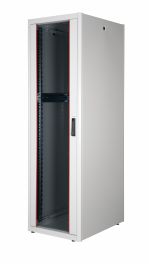 Gabinete de Servidor Independiente Básico Flex de 19" Equip, 42U, 600x800mm, con Puerta Trasera de Cristal, Paneles Extraíbles y con Cerradura, Ensamblado, Gris RAL7035