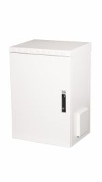 Gabinete para exteriores Equip Safe Outdoor de 19", montado en la pared, 16U, 600x450 mm, con puerta frontal de acero, ensamblado, gris RAL7035
