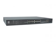 FGP-2031 Conmutador PoE Fast Ethernet de 20 puertos, 16 salidas PoE, 2 x Gigabit RJ45, 2 x Gigabit SFP, 802.3at/af PoE, 270W