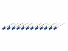 255602 LC/PC Fiber Optic Pigtail juego de 12 colores, OS2, 1.0m
