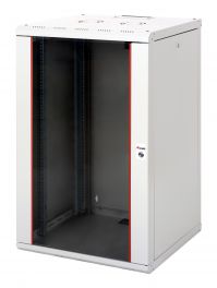 Equip Pro Mount Gabinete de Red de Pared de 19", 20U, 600x600mm, con Puerta de Cristal, Paneles Extraíbles y con Cerradura, Montado, RAL7035 Gris