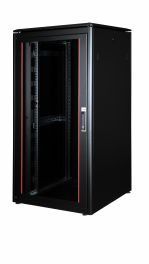 Equip Dynamic Flex 19" Armario de Servidor Independiente, 32U, 800x800mm, con Puerta de Cristal, Paneles Extraíbles y con Cerradura, Ensamblado, RAL9005 Negro