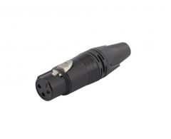 147931 3-Pole female cable connector, Black