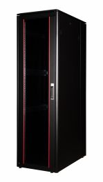 Armadio server indipendente Equip Dynamic Flex 19", 42U, 600x1000 mm, con porta in vetro, pannelli rimovibili e bloccabili, assemblato, nero RAL9005
