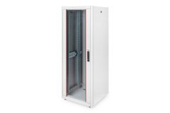 Equip Basic Flex 19" Gabinete de Red Independiente, 32U, 600x600mm, con Puerta de Cristal, Paneles Extraíbles y con Cerradura, Ensamblado, RAL7035 Gris